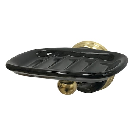 BA9115PB Water Onyx Soap Dish Holder, Polished Brass